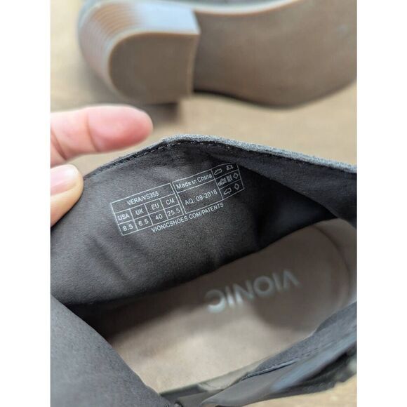 Vionic Joy Vera Ankle Boots women's size 8.5 taupe slouchy zipper booties suede - Picture 8 of 9